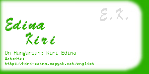 edina kiri business card